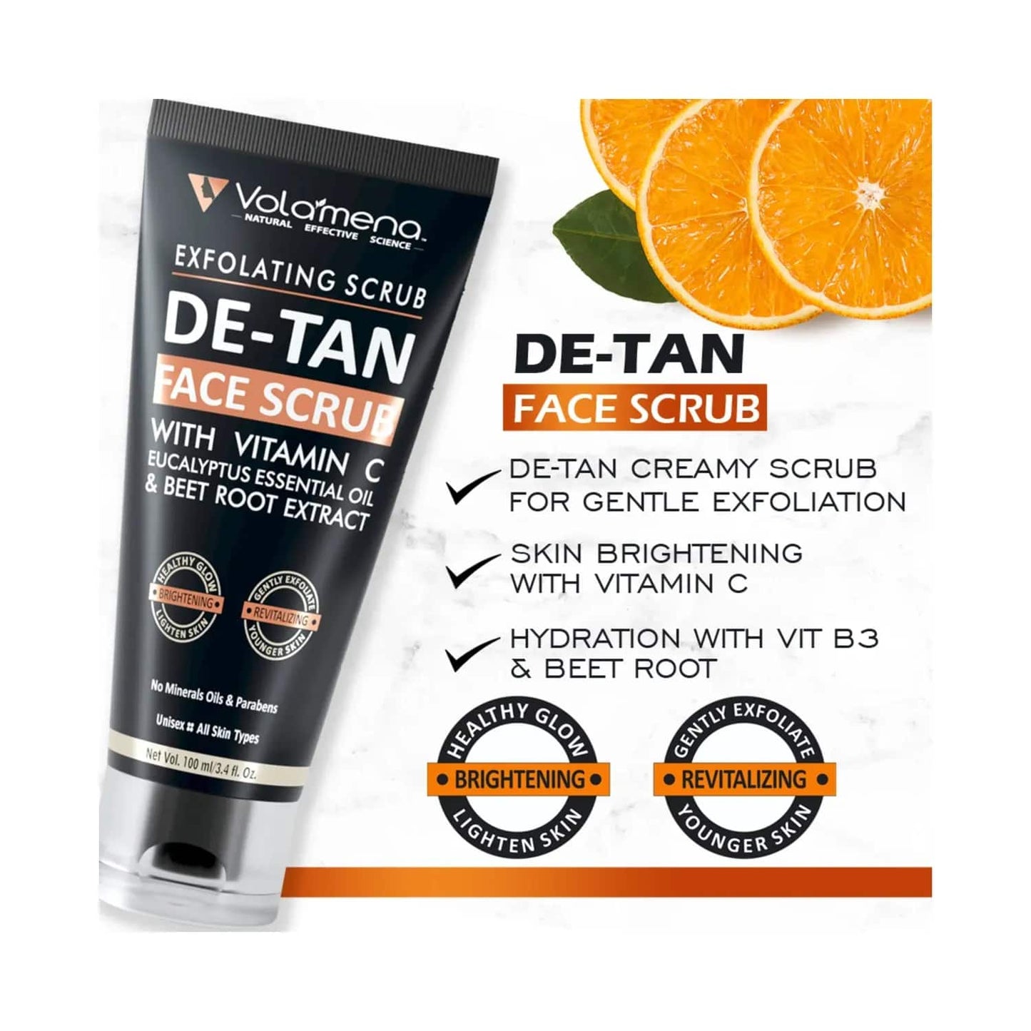 Volamena De-Tan Face Scrub (100ml)