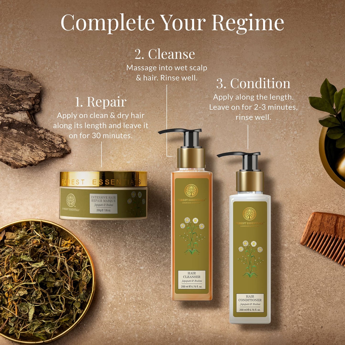 Forest Essentials Japapatti & Brahmi Hair Conditioner (200ml)