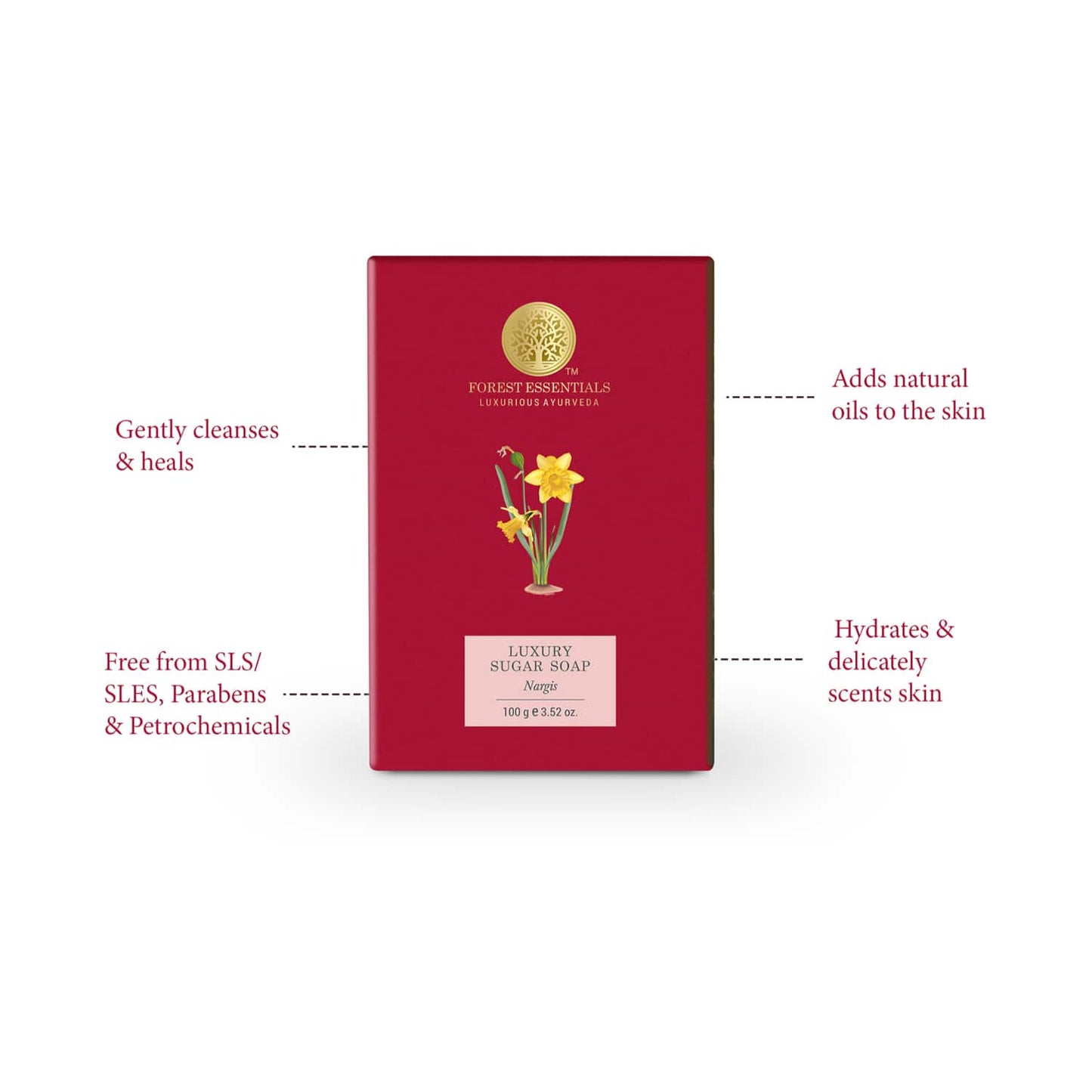 Forest Essentials Nargis Luxury Sugar Ayurvedic Luxury Handmade Soap (100g)