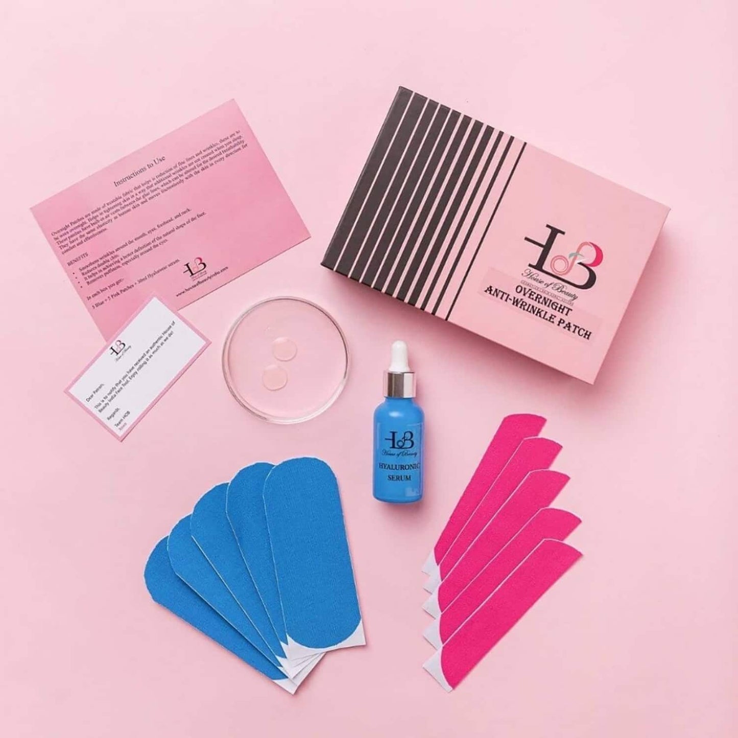 House of Beauty Overnight Anti-Wrinkle Face Taping Patches-Droopy, Sagged Cheek & Wrinkles (5 Pc)