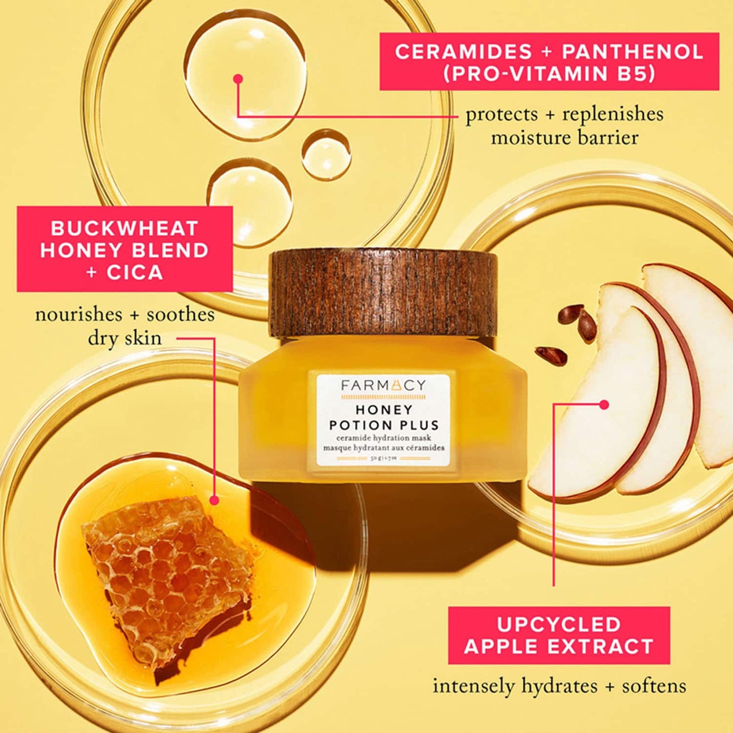 Farmacy Beauty Honey Potion Plus Ceramide Hydration Mask (50g)
