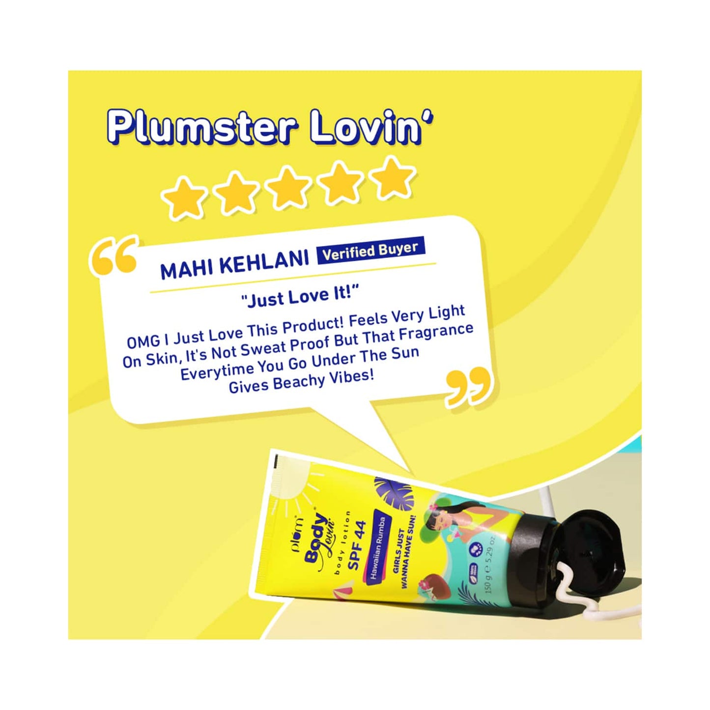 Plum BodyLovin' Hawaiian Rumba Body Sunscreen with SPF 44 PA+++ (150g)