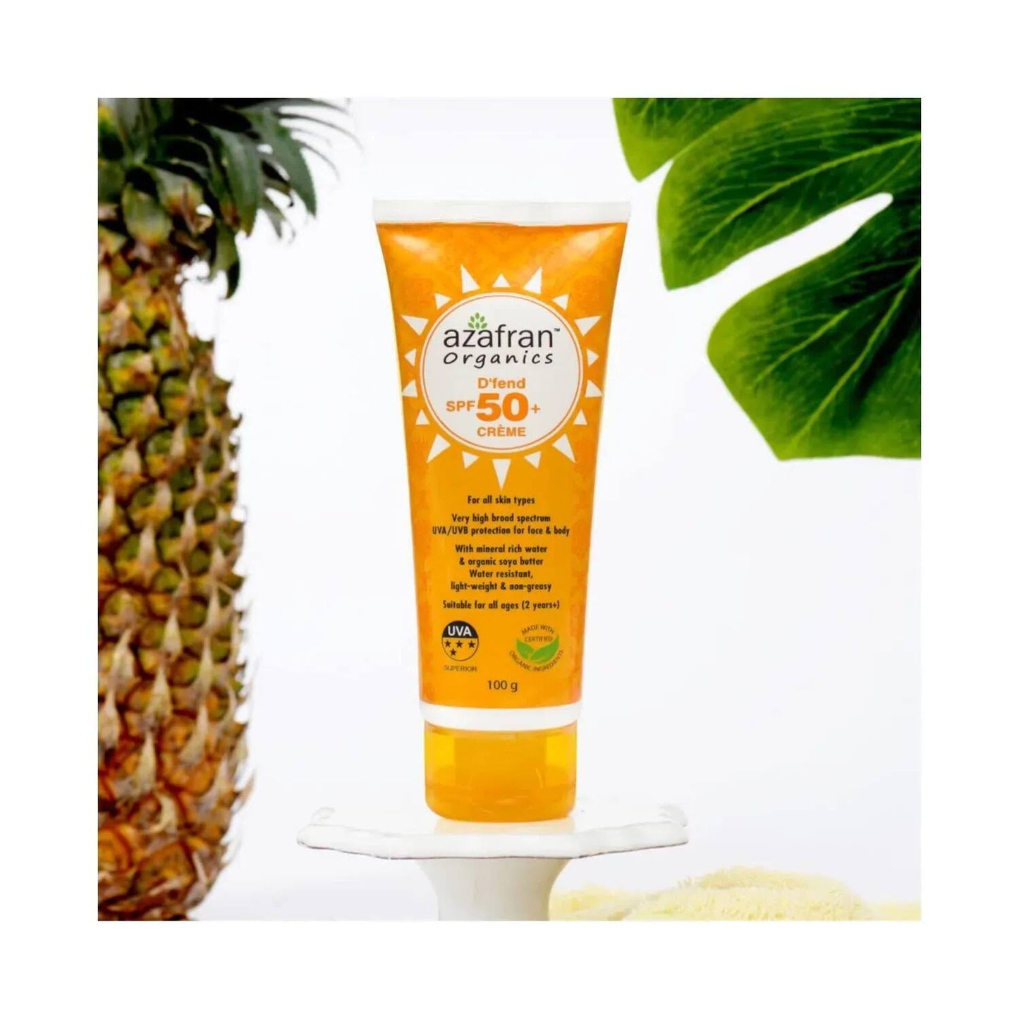 Azafran Organics Dfend SPF 50+ Sunscreen (100g)