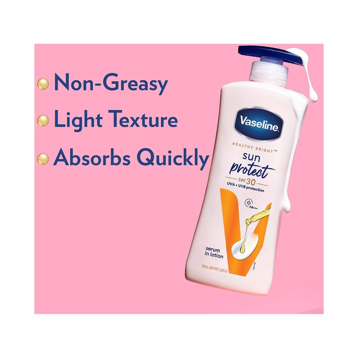 Vaseline Sun Protect SPF 30 UVA + UVB PA+++ Body Lotion (600 ml)