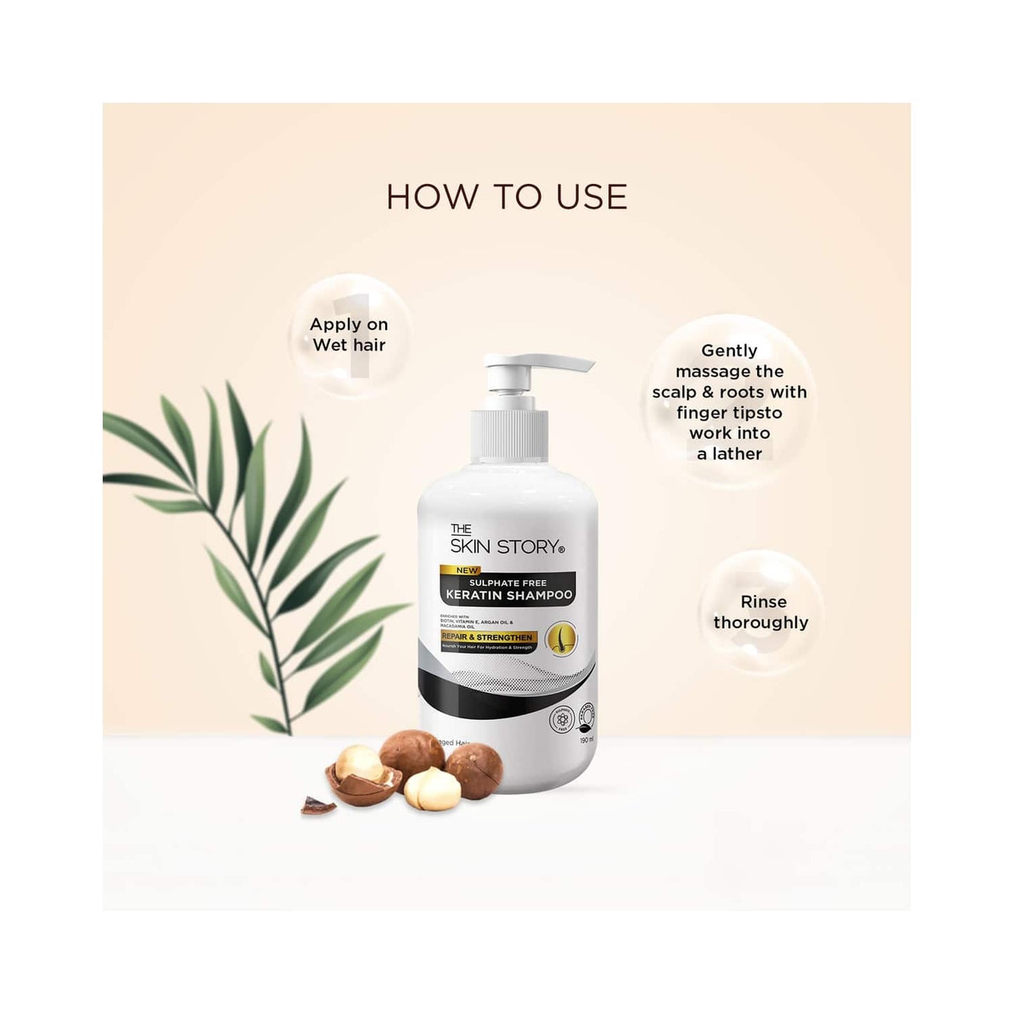 The Skin Story New Sulfate Free Keratin Shampoo (190ml)