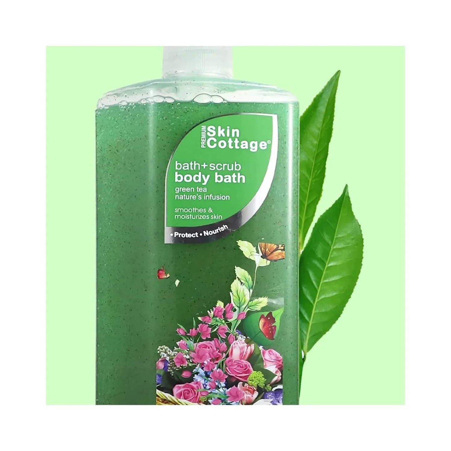 SKIN COTTAGE Green Tea Natures Infusion Body Bath + Scrub (1000ml)