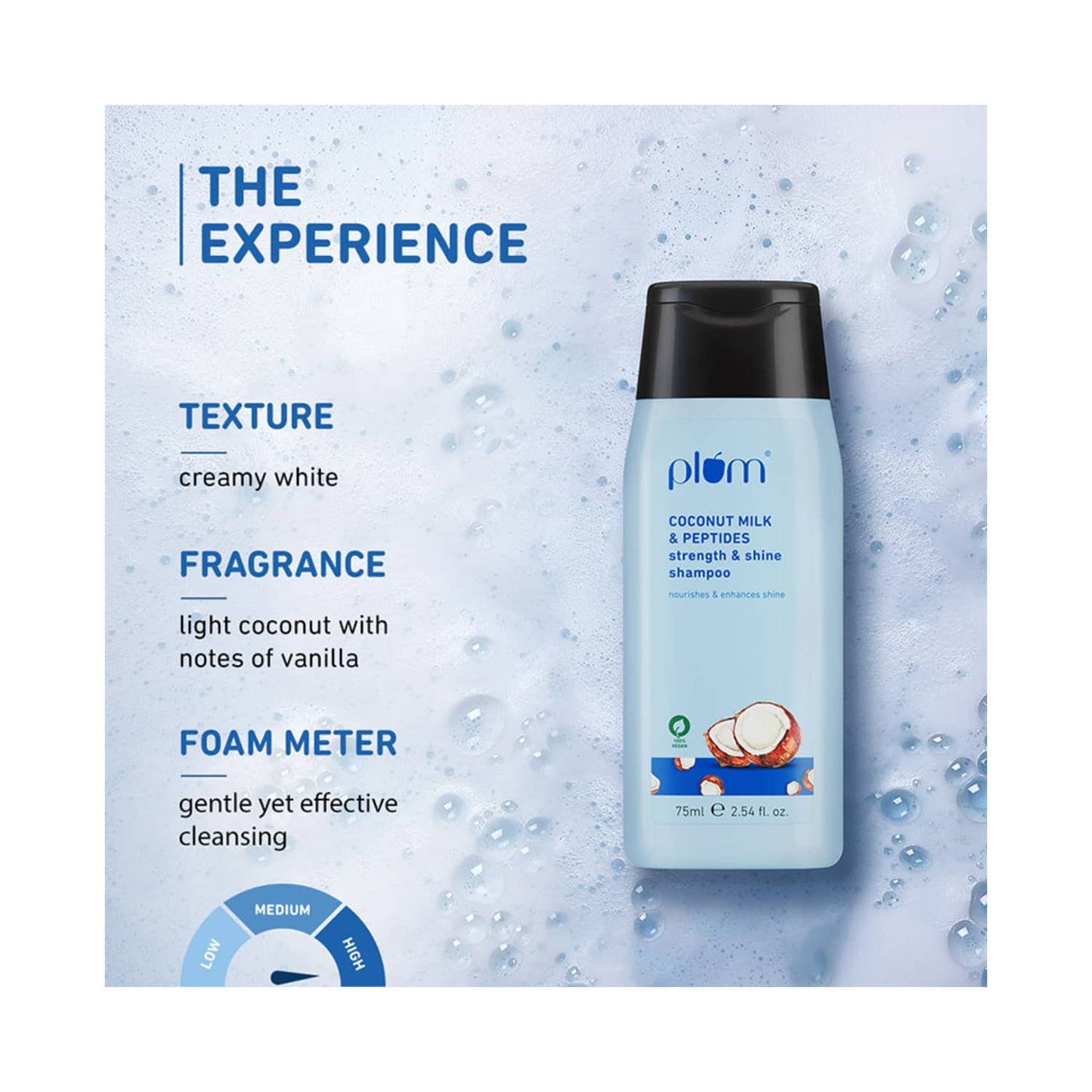 Plum Coconut Milk & Peptides Strength & Shine Shampoo (75ml)