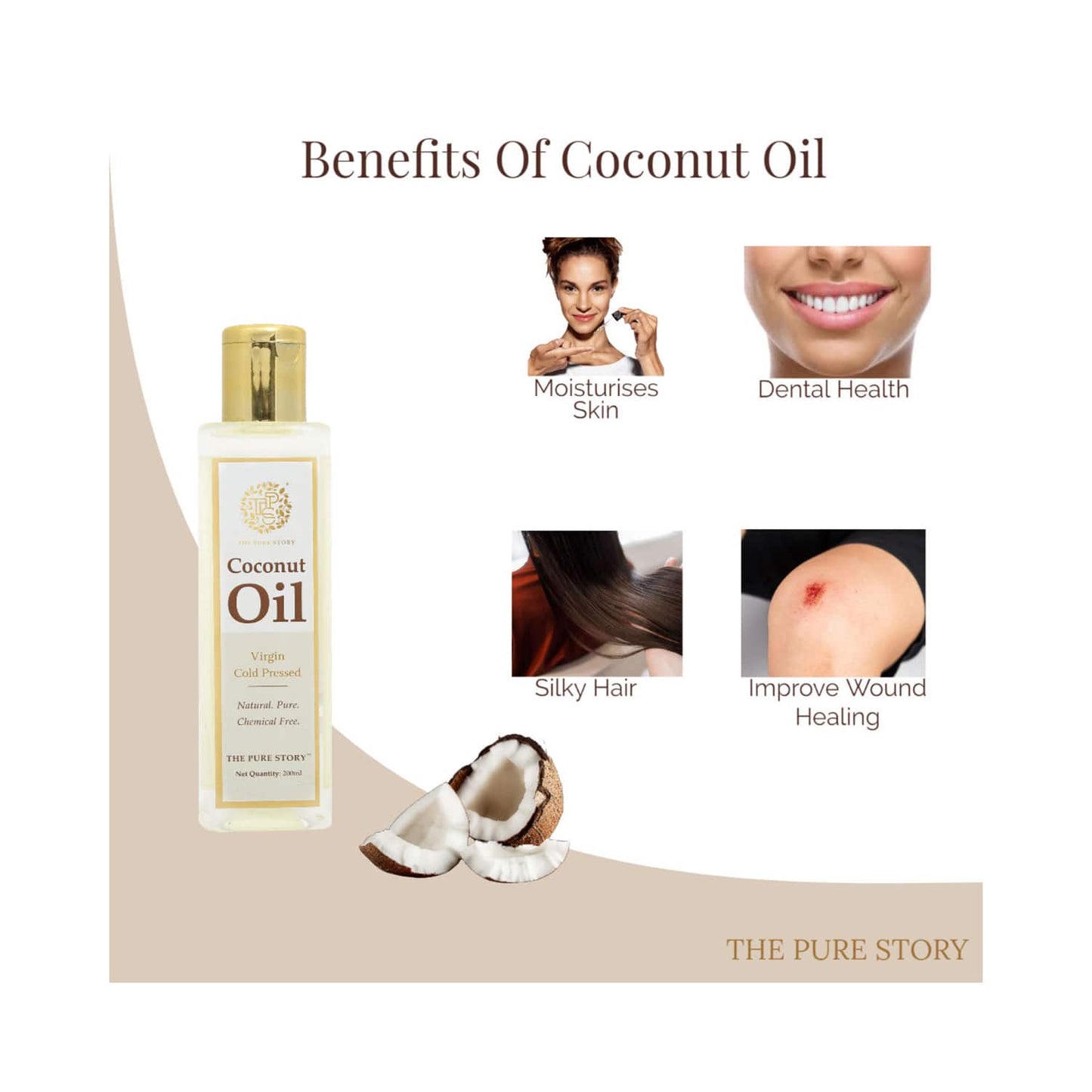 The Pure Story Coconut Oil (200ml)