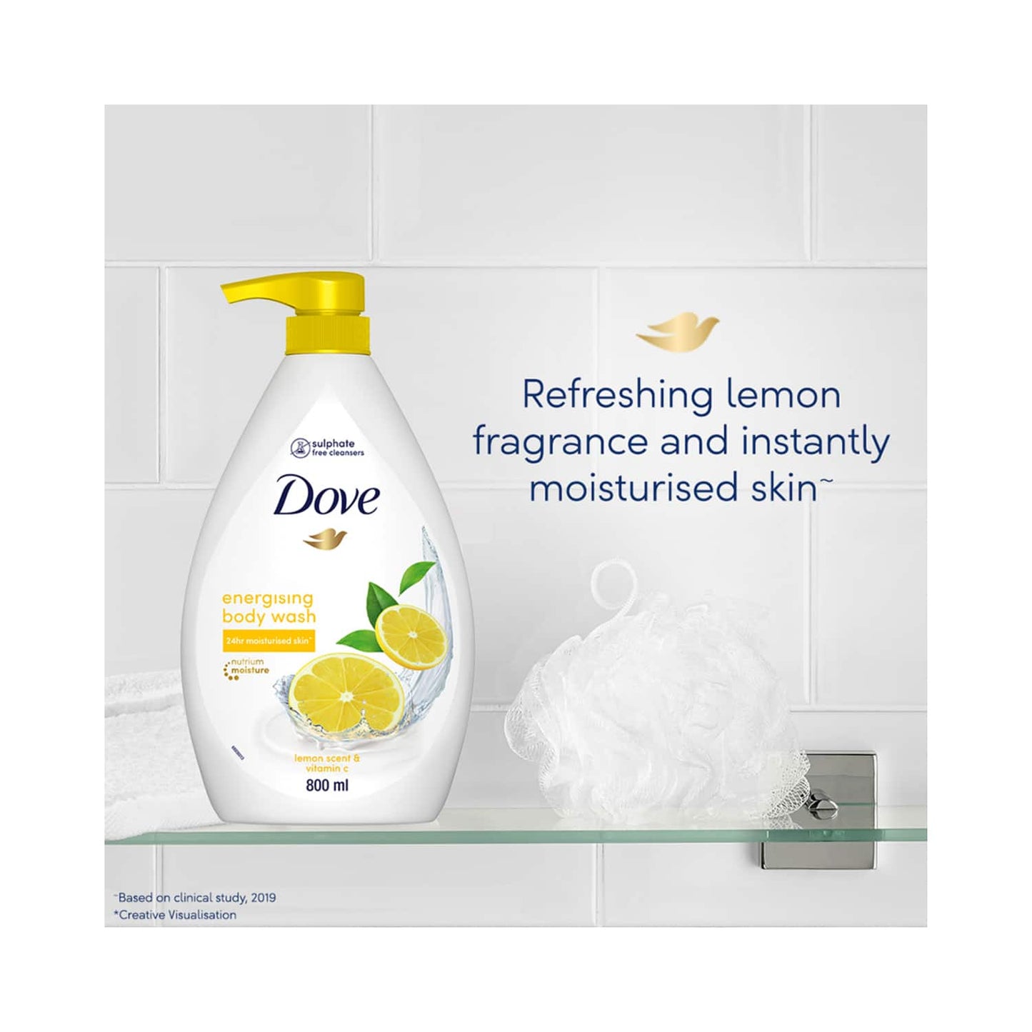Dove Energizing Body Wash With Lemon Scent & Vitamin C (800ml)