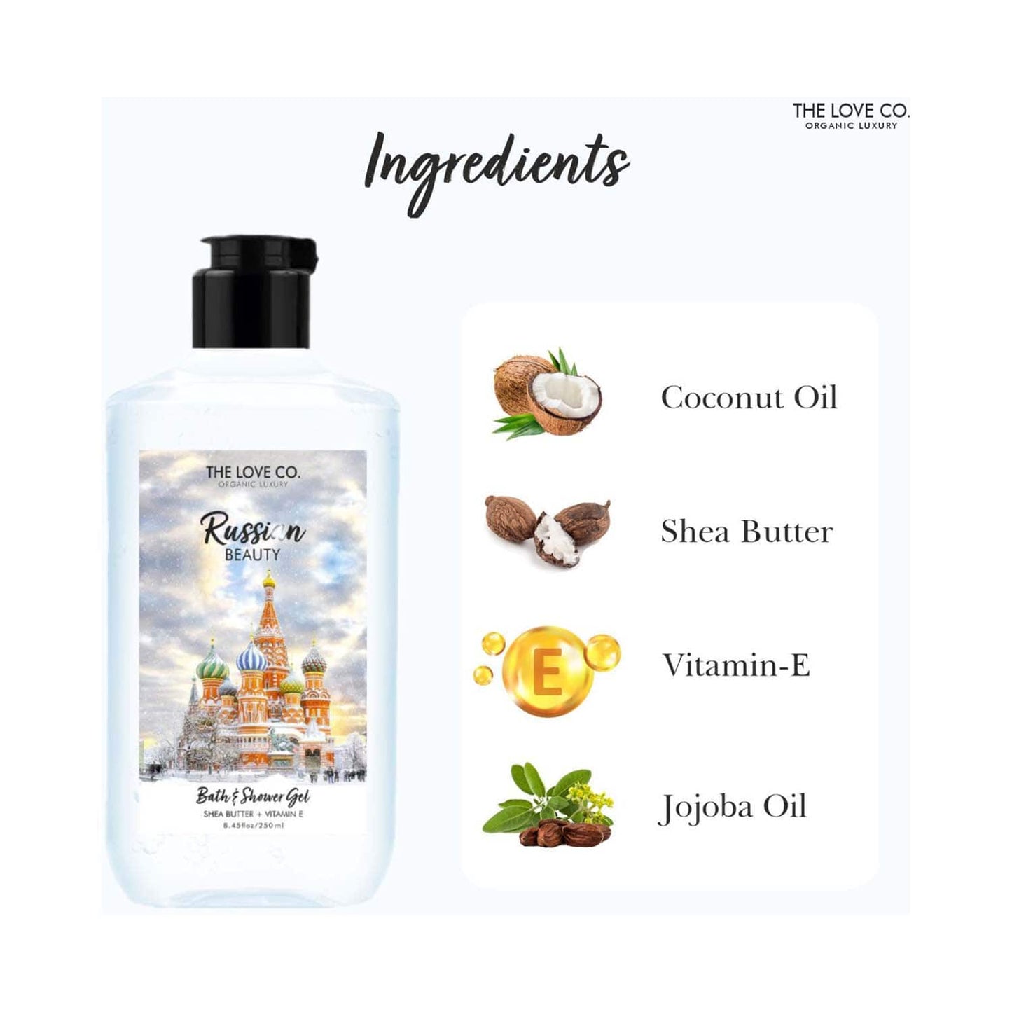 THE LOVE CO. Russian Beauty Body and Shower Gel (250ml)
