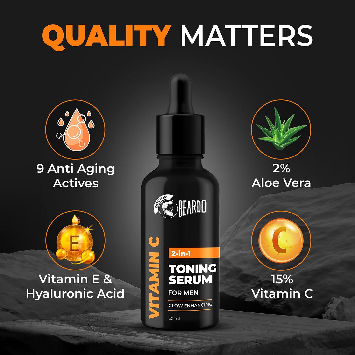 Beardo Vitamin C 2-In-1 Toning Serum (30ml)