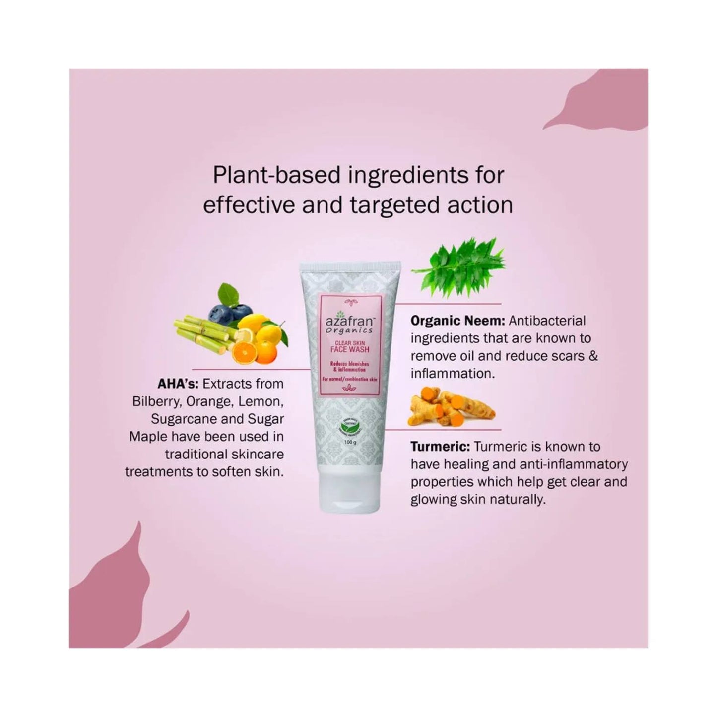 Azafran Organics Clear Skin Face Wash (100g)