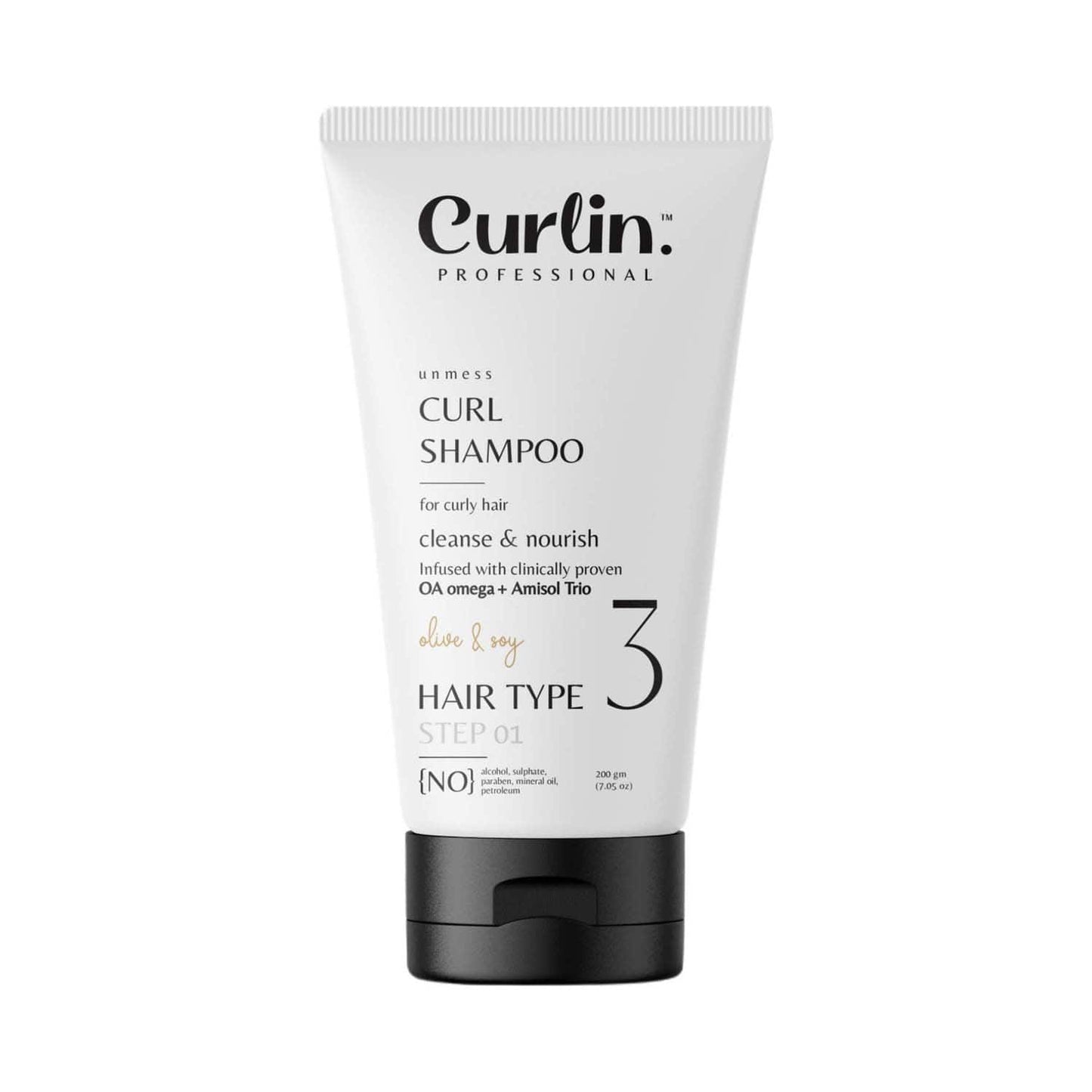 Curlin Professional Nourishing Curly Hair Shampoo (200 g)