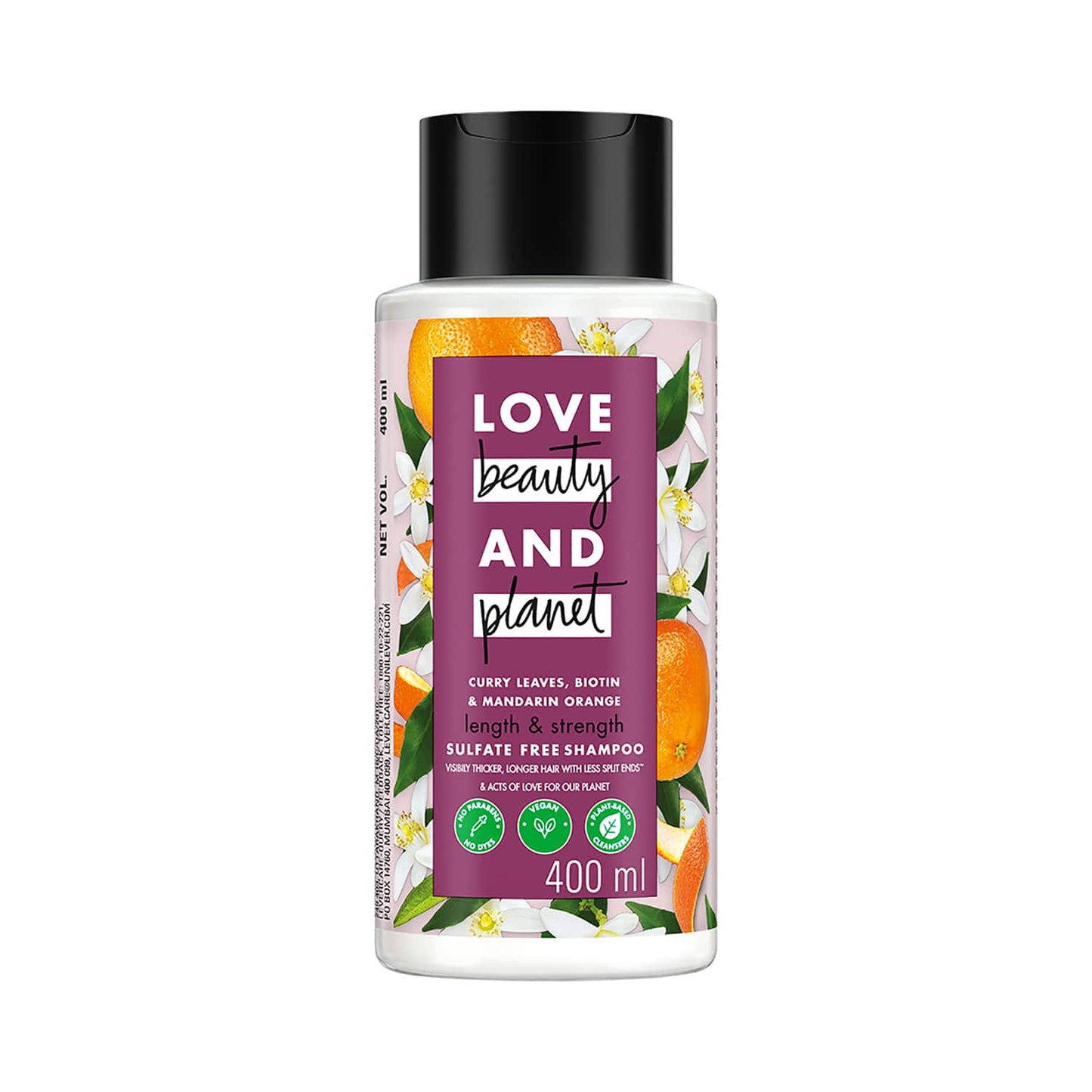 Love Beauty & Planet Curry Leaves & Biotin Sulpate Free Shampoo for Length and Strength (400 ml)