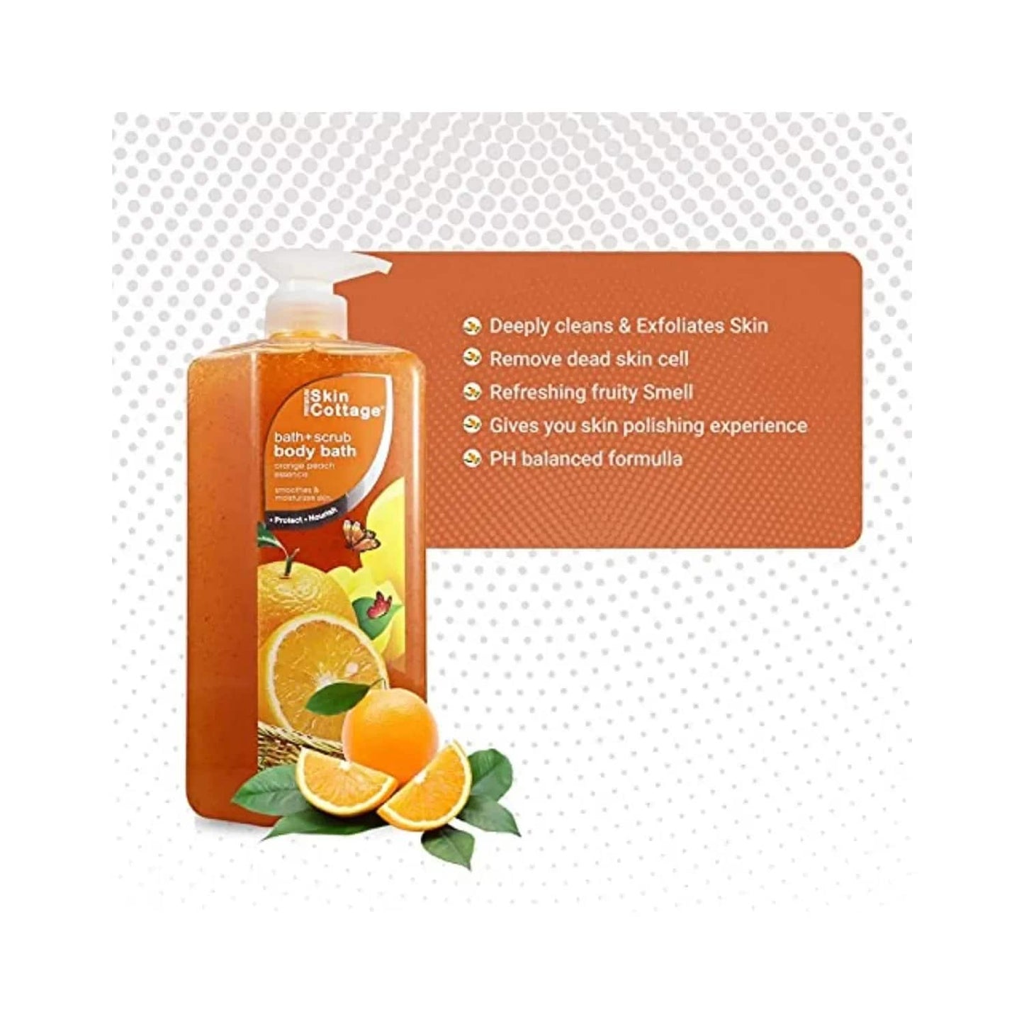SKIN COTTAGE Orange Peach Body Bath + Scrub (1000ml)