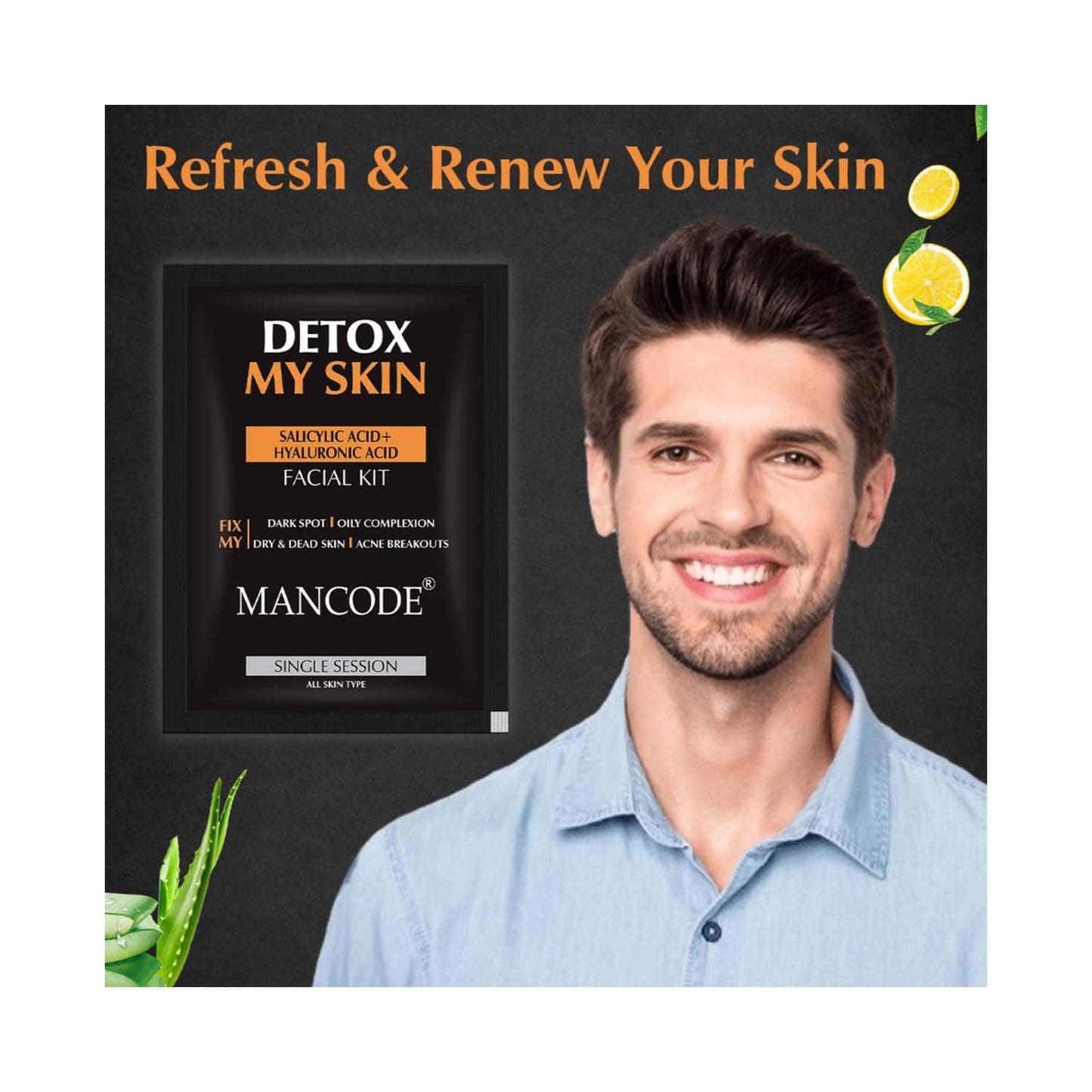 Mancode Detox My Skin Facial Kit For Men (6 pcs)