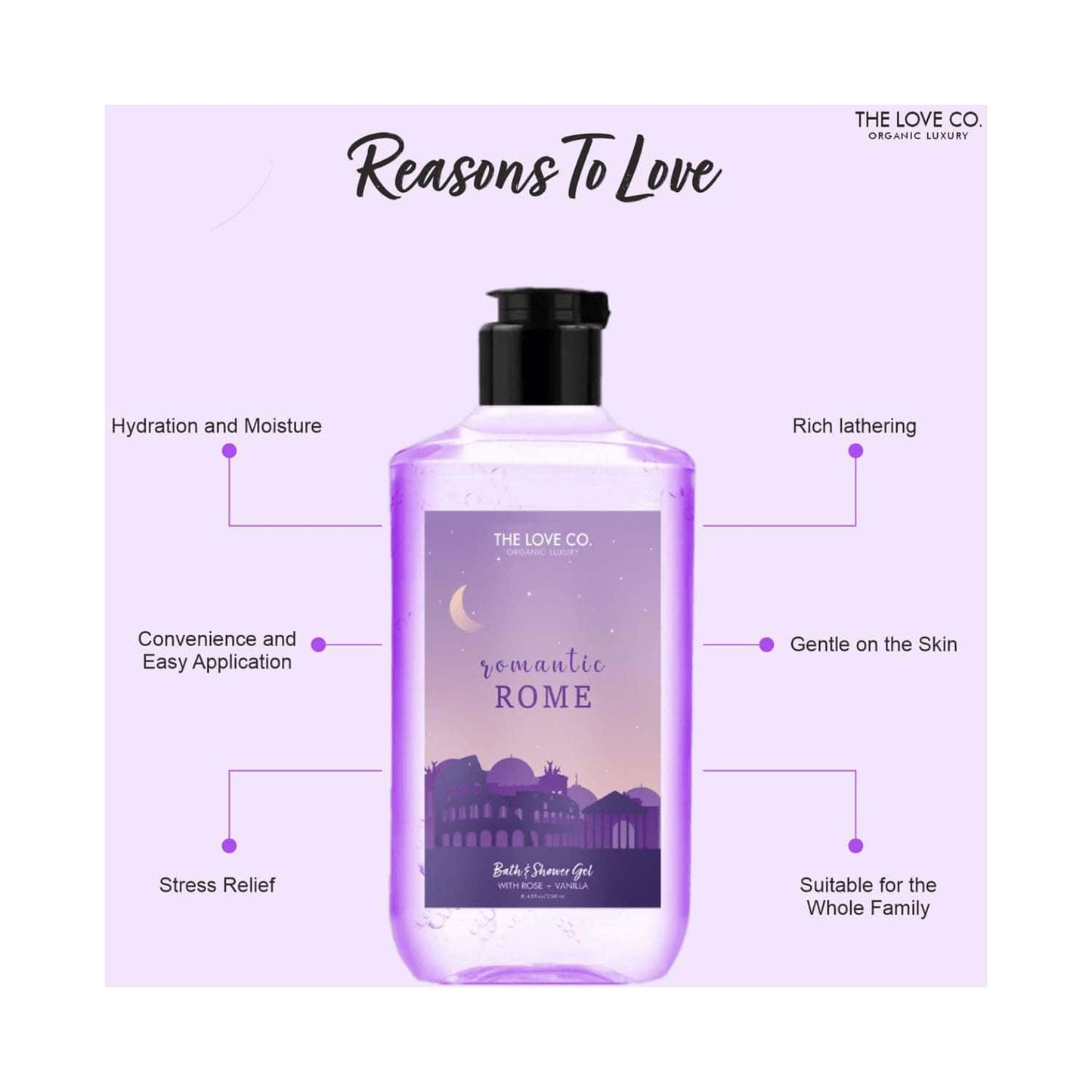 THE LOVE CO. Romantic Rome Body and Shower Gel (250ml)