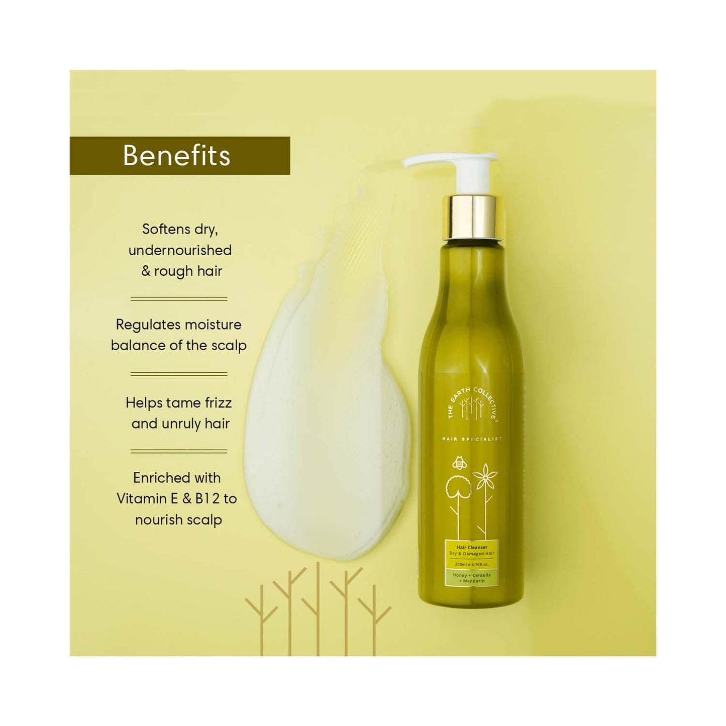 The Earth Collective Hair Cleanser For Dry & Damaged (200 ml)