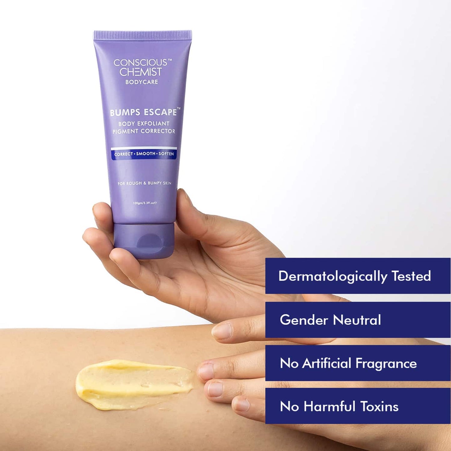 Conscious Chemist Body Exfoliating & Pigmentation Corrector Cream for Hard Bumps & Strawberry Skin