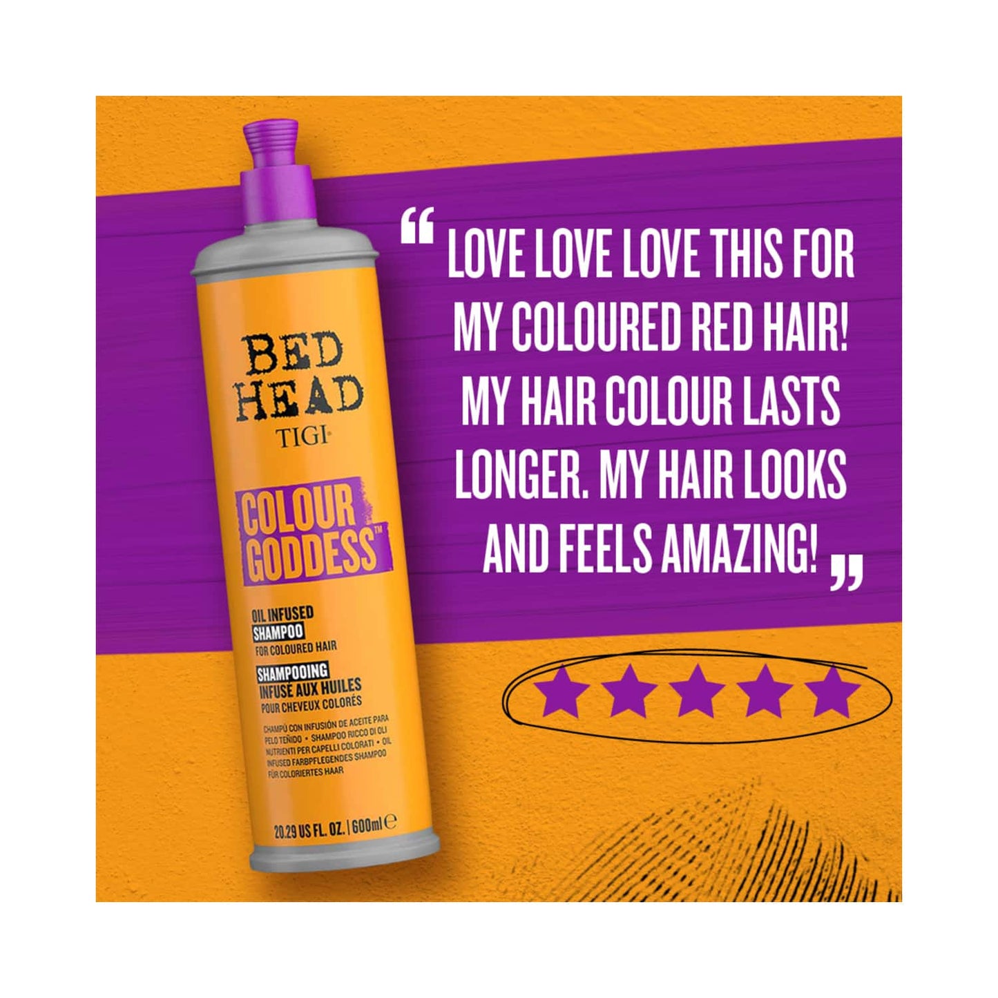 TIGI Bed Head Color Goddess Oil Infused Shampoo For Colored Hair (600ml)