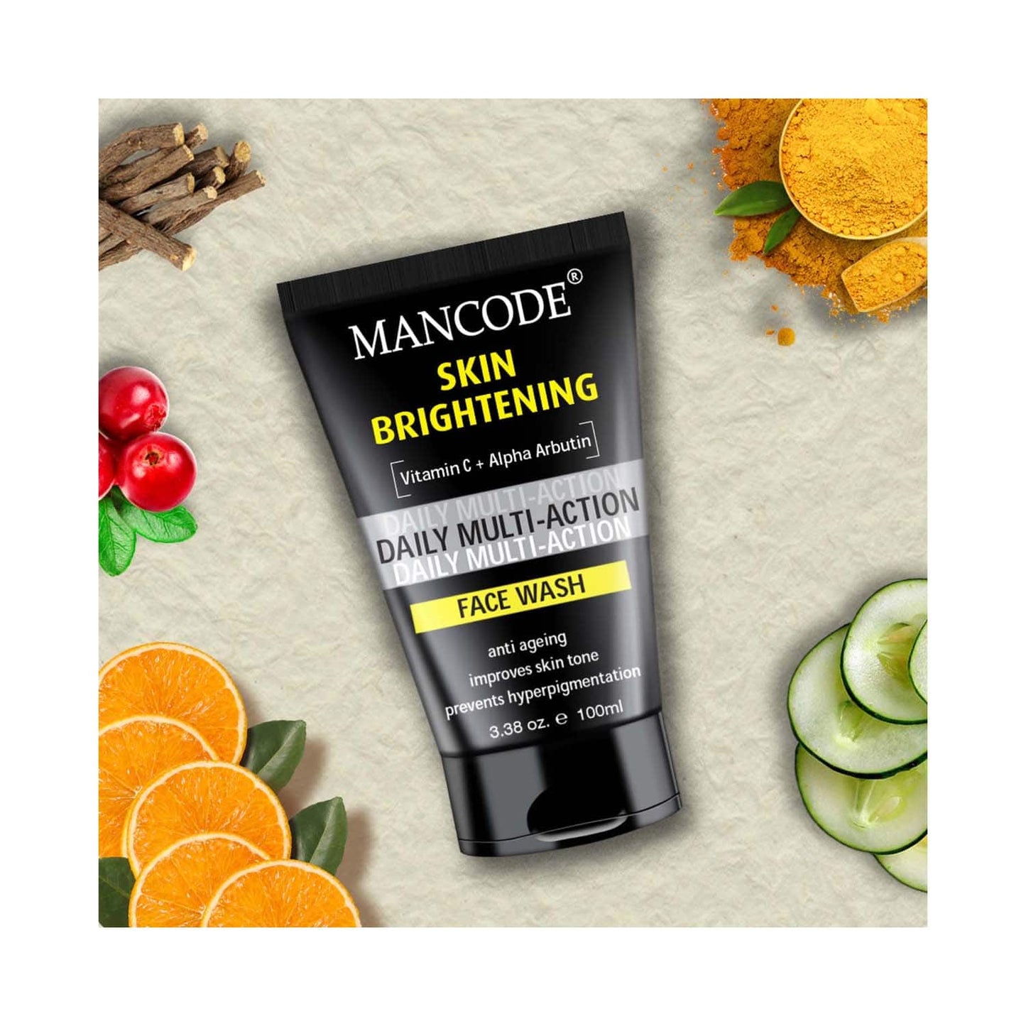 Mancode Skin Brightening Face Wash For Men (100 ml)