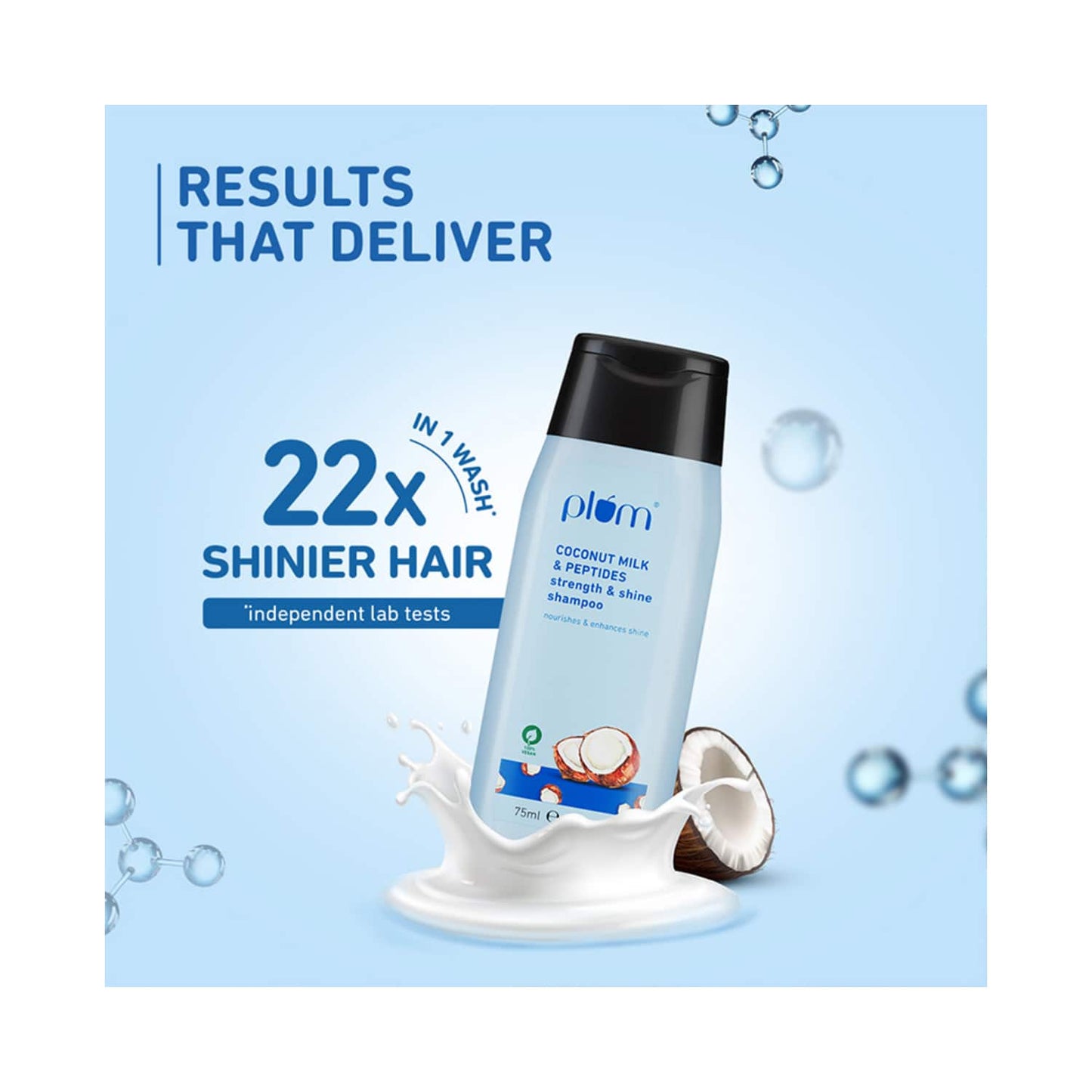 Plum Coconut Milk & Peptides Strength & Shine Shampoo (75ml)