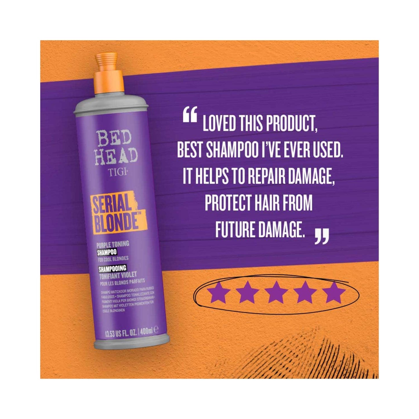 TIGI Bed Head Serial Blonde Purple For Cool Blonde Colored Hair Toning Shampoo (400ml)