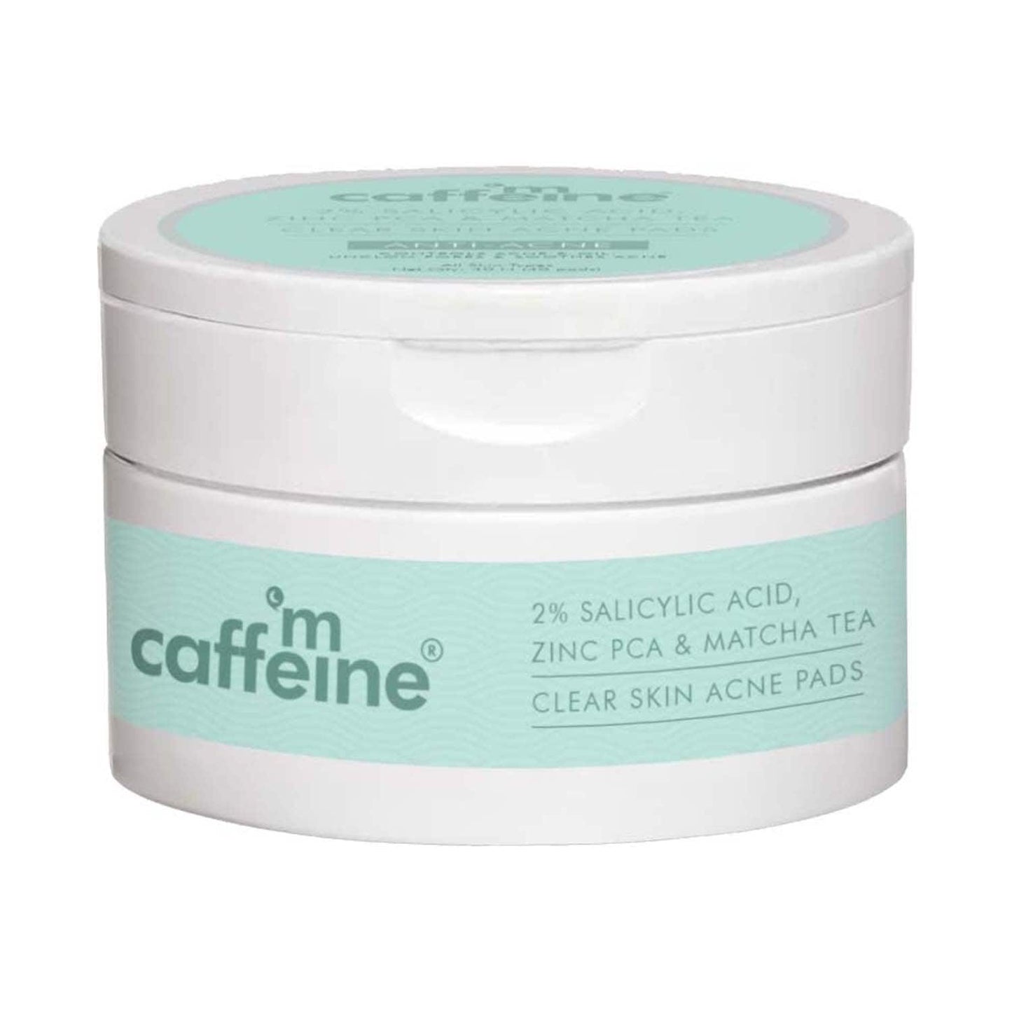 mCaffeine 2% Salicylic Acid Zinc Pca & Matcha Tea Clear Skin Acne Pads (30 pcs)