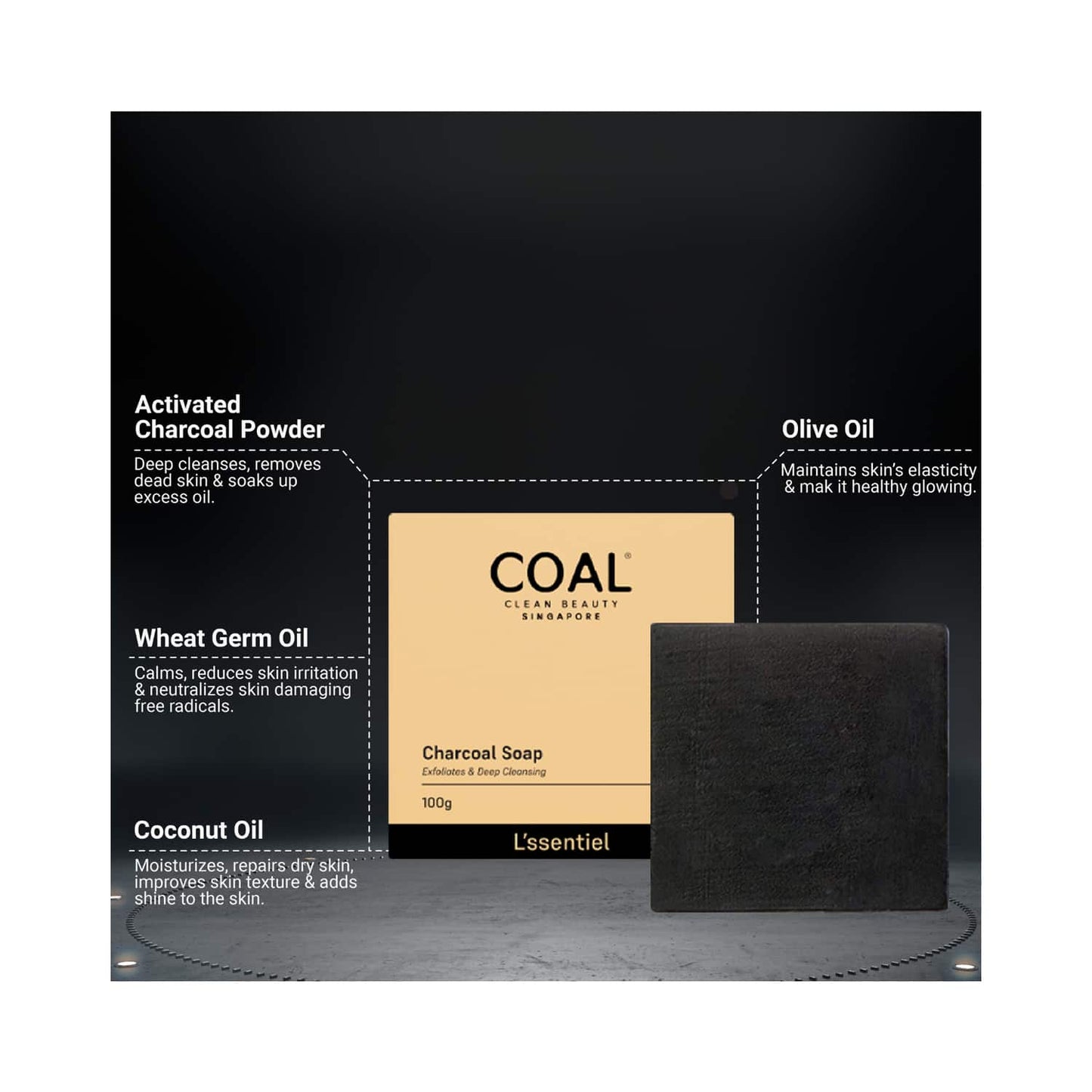 COAL CLEAN BEAUTY Charcoal Soap (100g)