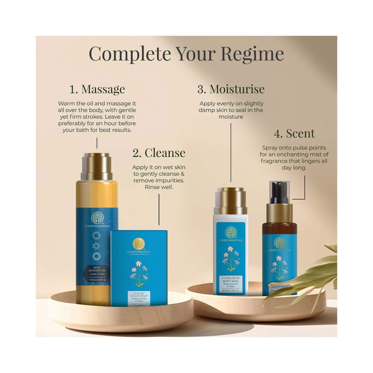 Forest Essentials Body Jasmine and Loban Ayurvedic For Nourishing Skin Massage Oil (130 ml)