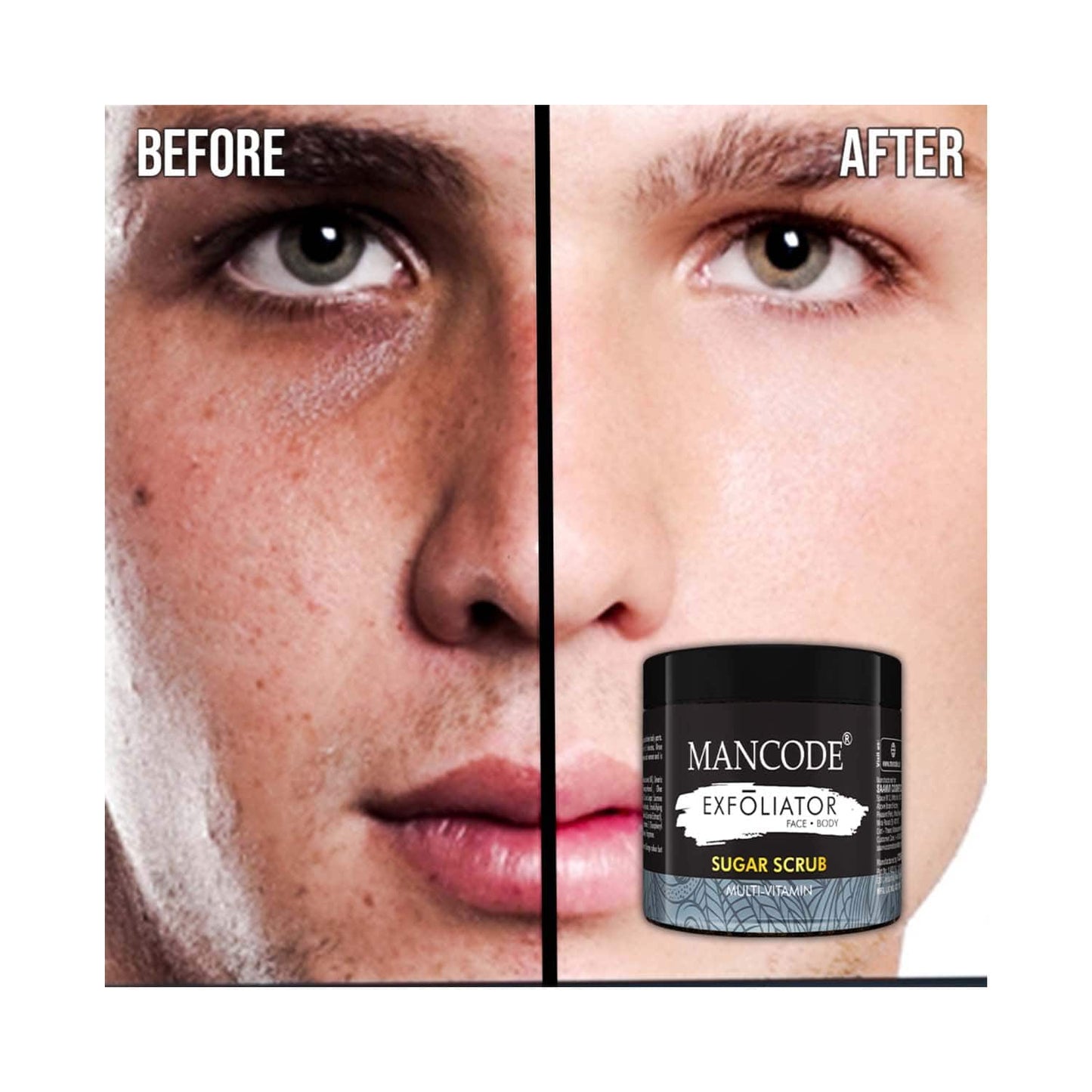 Mancode Multi Vitamin Sugar Face & Body Scrub (125 g)