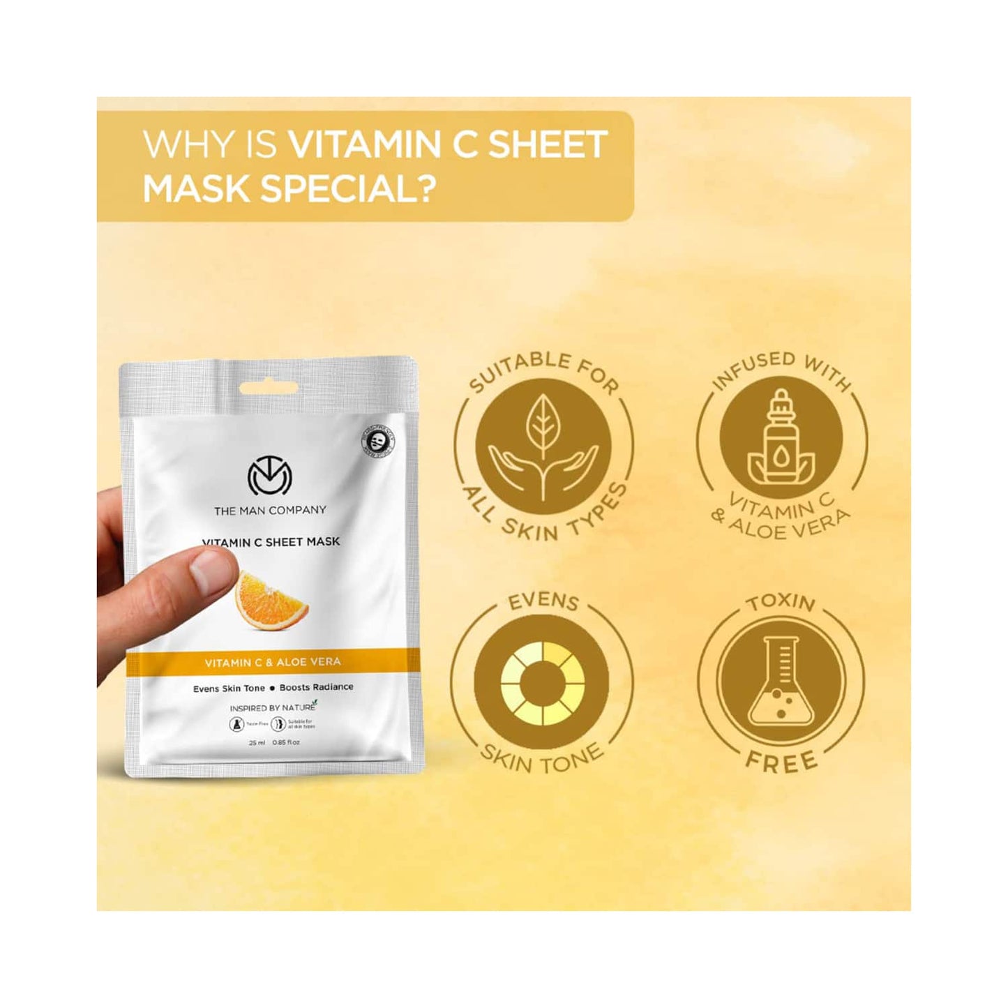 The Man Company Vitamin C Sheet Mask (25ml)